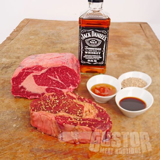 Whiskey infused steak