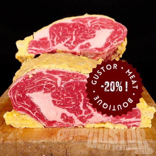 Afbeeldingen van Rosemary-Butter-aged Rib Eye.